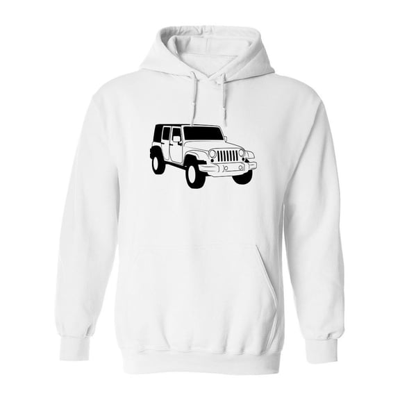 Car Sketch Hoodie Men -SPIdeals Designs, Male Medium
