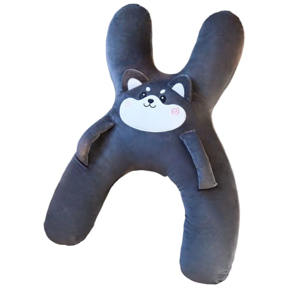 Car Sleeping Pillow, H-Shaped for Neck & Back Support, Car Ride Napping Cushion & Hand Loops, Plush Hug Pillow with Arm Supports, Road Trip Body Support Pillow, Travel Rest Cushion for Car Seats