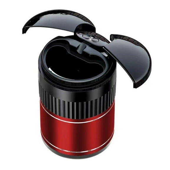 Car Smart Ashtray Automatic Opening Closing Infrared Sensor Usb Rechargeable Smokeless Light-Sensitive Mirror Ashtray with Cover,Swipe To Open Ash Tray