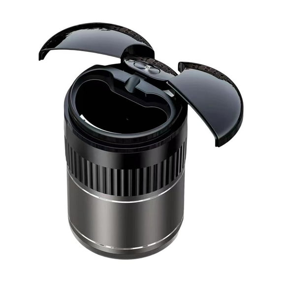 Car Smart Ashtray Built-in Led Light With Lid Opening Ashtray USB Rechargeable Ashtray Smokeless With Cover Lid, Led Mirror Car ashes tray Led Cup ashtray smart ash Can Car, ashes automotive a V3F5