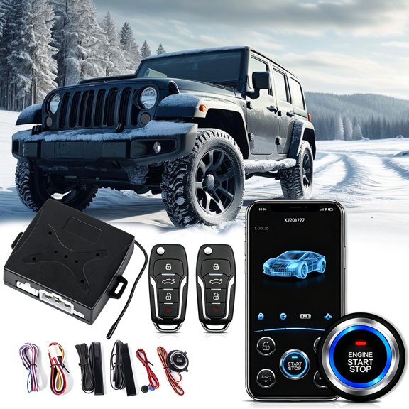 Car Smart Keyless Entry System, PKE, Intelligent Sensing Door Lock Security Accessory DC12V