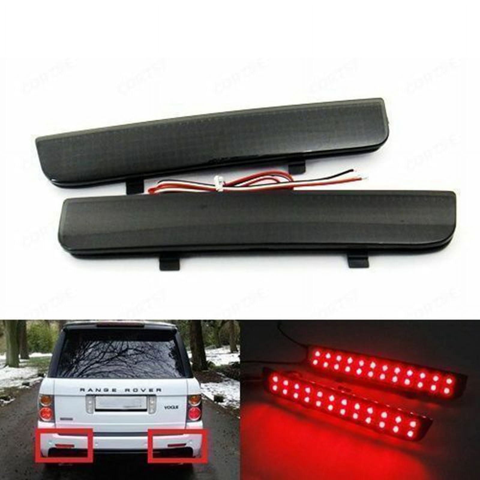 Car Smoked Bumper Reflector LED for L322 LR2 Tail Brake Stop Light ...