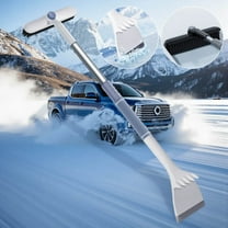 Car Snow Brush And Ice Scraper 2-In-1 Snow Broom & Ice Scraper with Anti Freeze Sponge Handle, Windshield Defrosting Tool for Winter Car