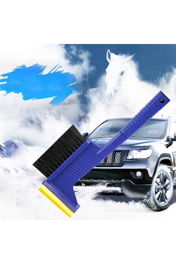 Car Snow Ice Scraper SnoBroom Snowbrush Shovel, Efficient Ice & Snow Removal W/ Foam Handle, Scratch-Free Paint Protection, Quick Deicing For Vehicles Driveways Sidewalks Outdoor Winter Surfaces-A