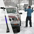 thumbnail image 1 of Car Snow Shovel Ice Scraper, 3 In 1 Retractable Snow Brush Rotating Head Double Sided Ice Breaker Design, Scratch Free Efficient Defrost Cleaner, Winter Snow Removal Tool for Cars SUVs Trucks-Blue, 1 of 6