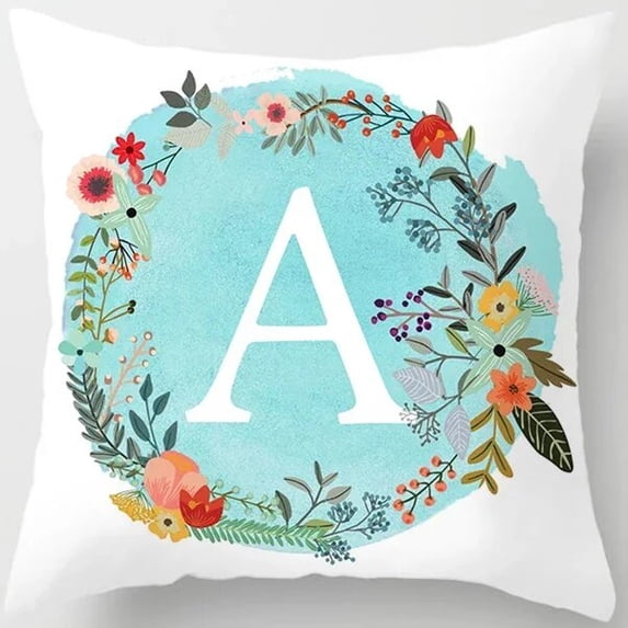 Car Sofa Cushion Cover AliExpress Explosive Household Products 26 English Letter Peach Skin Pillowcase