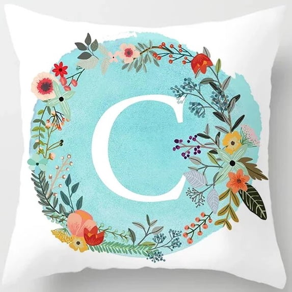 Car Sofa Cushion Cover AliExpress Explosive Household Products 26 English Letter Peach Skin Pillowcase