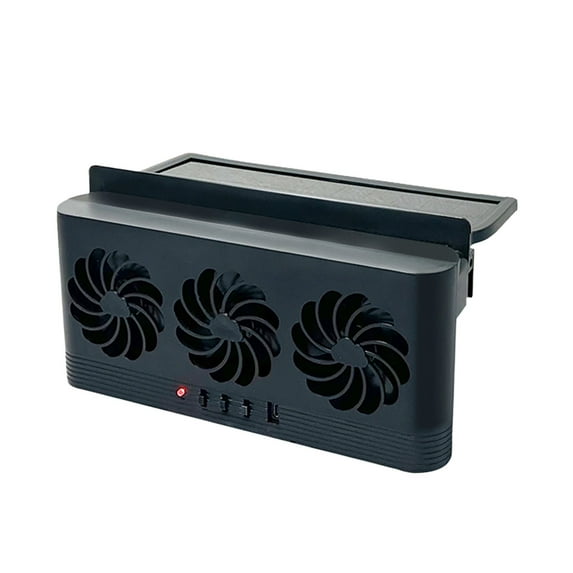 Car Solar Exhaust Vent Fan, Radiator Circulation Cooling, Sun-Powered Car Ventilator, Hot Interior Air Removal, Odor Reduction, All-Season Car Interior Cooling Accessory