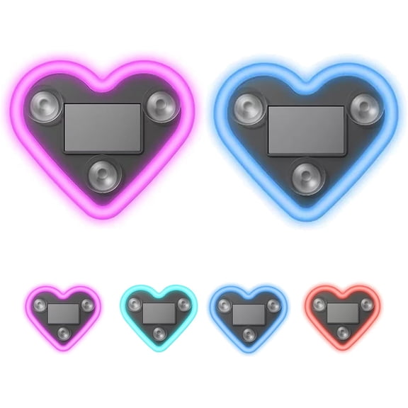 Car Solar Heart LED Light, Musical Rhythm LED Car Light, Solar-Powered Wireless Heart-Shaped Ambient Light, IP65 Waterproof Romantic Car Accessory