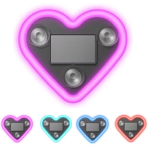 Car Solar Heart LED Light, Musical Rhythm LED Car Light, Solar-Powered Wireless Heart-Shaped Ambient Light, IP65 Waterproof Romantic Car Accessory