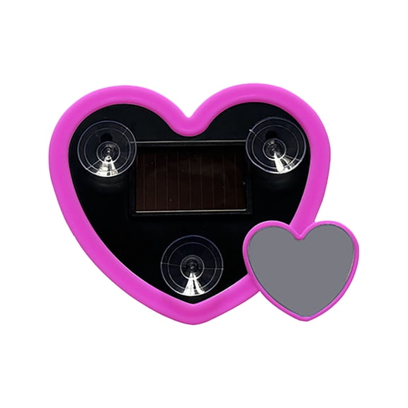 Car Solar Powered Double Heart Shape Light Automotive Interior Decoration Heart Neon Light for Window Dashboard Suction Cup Mounted Night Driving Ambiance Gift Idea