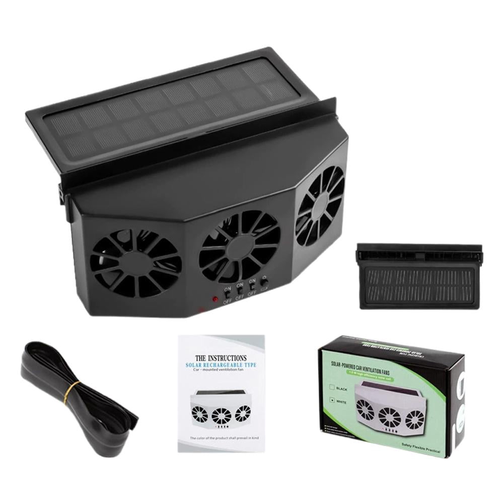 Car Solar Powered Exhaust Fan,Window Mount Car Radiator Cooling Fan for ...
