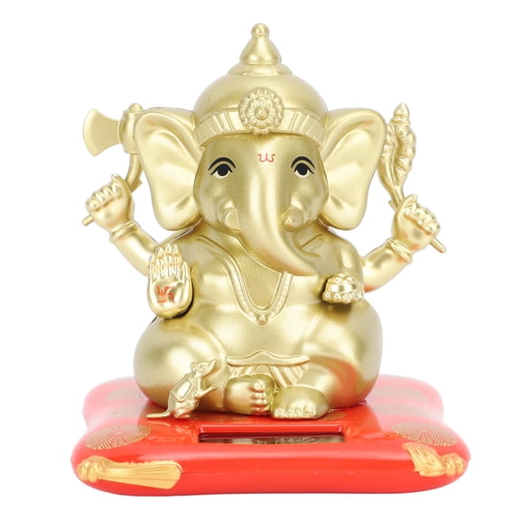 Car Solar Toy Car Solar Elephant Toy, Gold Car Solar Bobble Head Dancing Toy for Desk