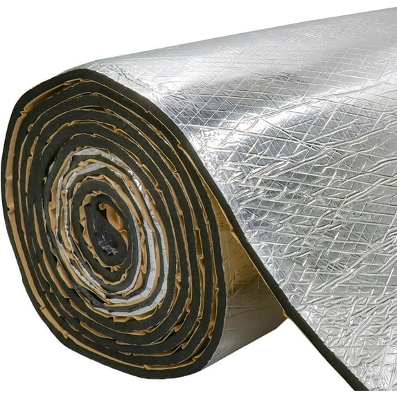 Car Sound Deadener Mat 9/16" Heat Shield Insulation,Replacement Auto Parts Backing Self-Adhesive