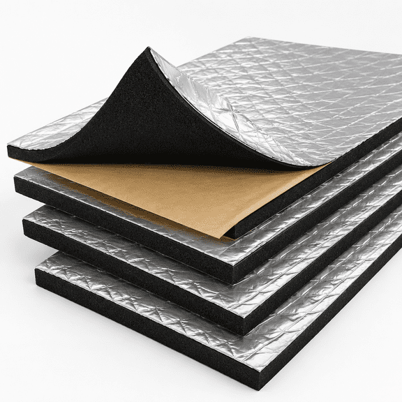Car Sound Deadening Mat, 197 Mil 8.7 sqft Sound Deadener | Aluminum foil heat shield, Foam material, sound dampening and heat insulation for doors, trunks, floors and vehicle interiors