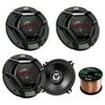 thumbnail image 1 of Car Speaker Package Of 2 Pairs of JVC CS-DR521 DR Sereis 5-1/4" Inch 260 Watt 2-Way Upgrade Audio Stereo Coaxial Speakers Bundle Combo With Enrock 50 Foot 16 Gauge Speaker Wire, 1 of 3