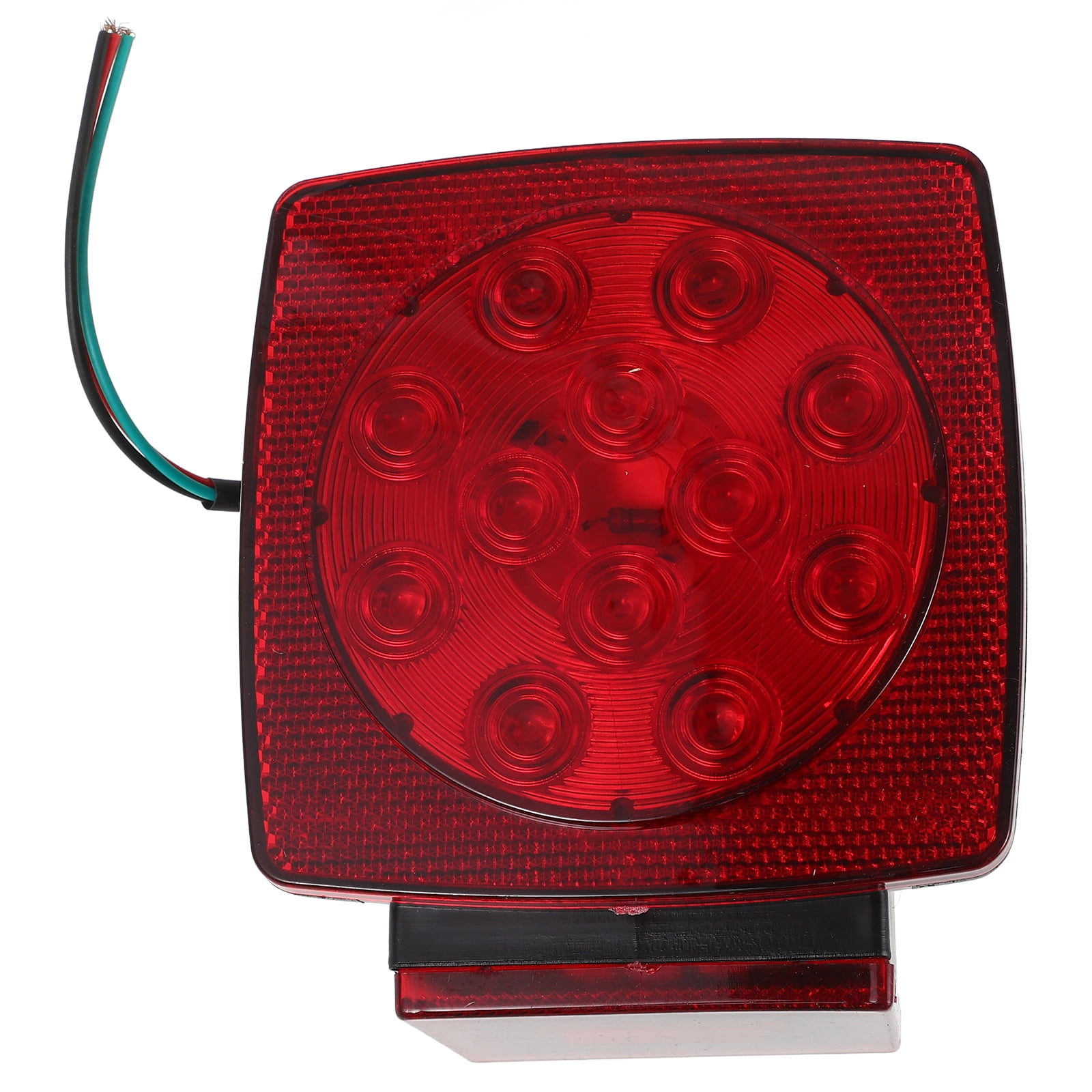 Car Square Tail Light LED Trailer Side Marker Lights Indicators Trailers Truck Red Plastic