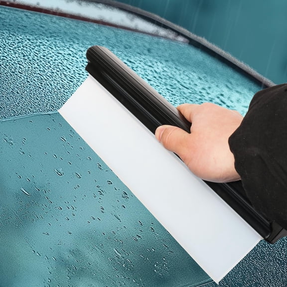 Car Squeegee 12 Inch Flexible T-Bar Water Blade, Car Drying Water Silicone Squeegee for Car, Windshield, Glass, Window, Mirror, Bathroom (Red)