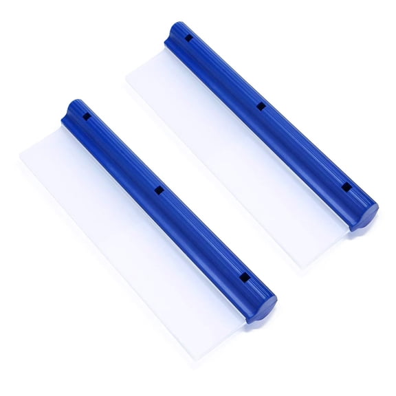 Car Squeegee, 2 Pack 12 inch Flexible Car Water Scraper Tool Silicone Window Squeegee for Car Or Home Use, Washing & Wiping Glass, Mirror & Shower Doors, Blue