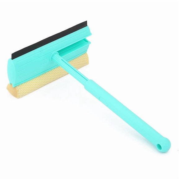 Car Squeegee 2 in 1, Sponge Scrubber & Wiper for Window & Glass