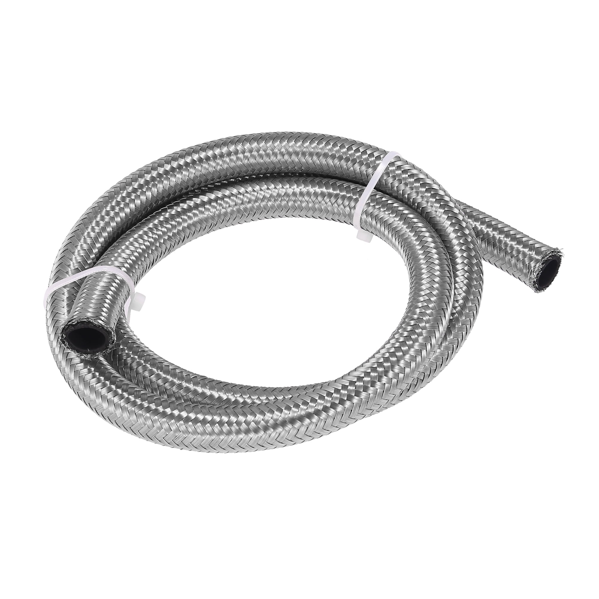 Car Stainless Steel Braided Mesh Hose 3.3ft 1/2 AN8 Fuel Hose Oil