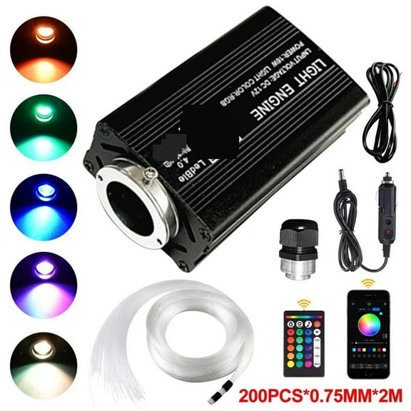 Car Starry Sky Light Auto Home Fiber Optic Lights Atmosphere Lamp Music Control Ceiling Lights RGB 12W 8 Colors Car Styling DIY ,Romantic Atmosphere