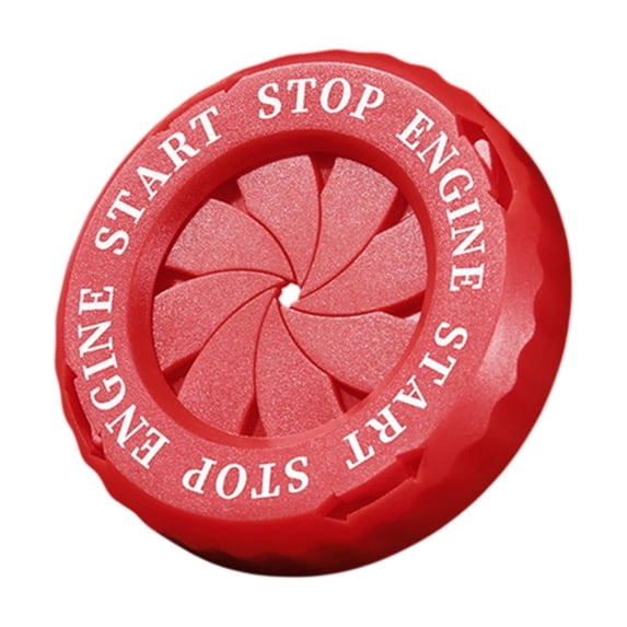 Car Start Button Cover Rotating Push Start Protector, 1.97X1.97X1.18In Plastic Universal Auto Interior Decor 1 Piece,Red