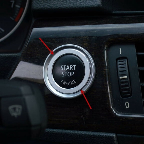 Car Start Stop Ignition Push Button Switch Cover For Bmw 3 Series E90 E92 E93 Cars One-Key Engine Ring Diy Car Decor Fangkenuo