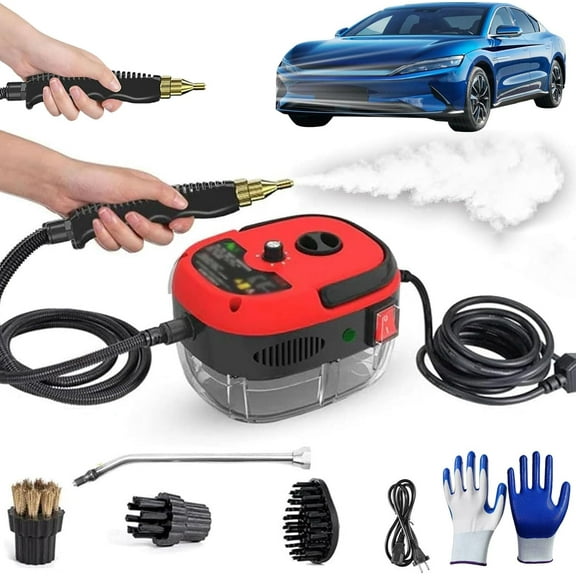 Car Steam Cleaner 2500w High-Temp Portable Machine, Steam Cleaner, 2500w Handheld High-Temperature Pressurized SteamCleaner, With Gloves, For Home, Auto Detailing