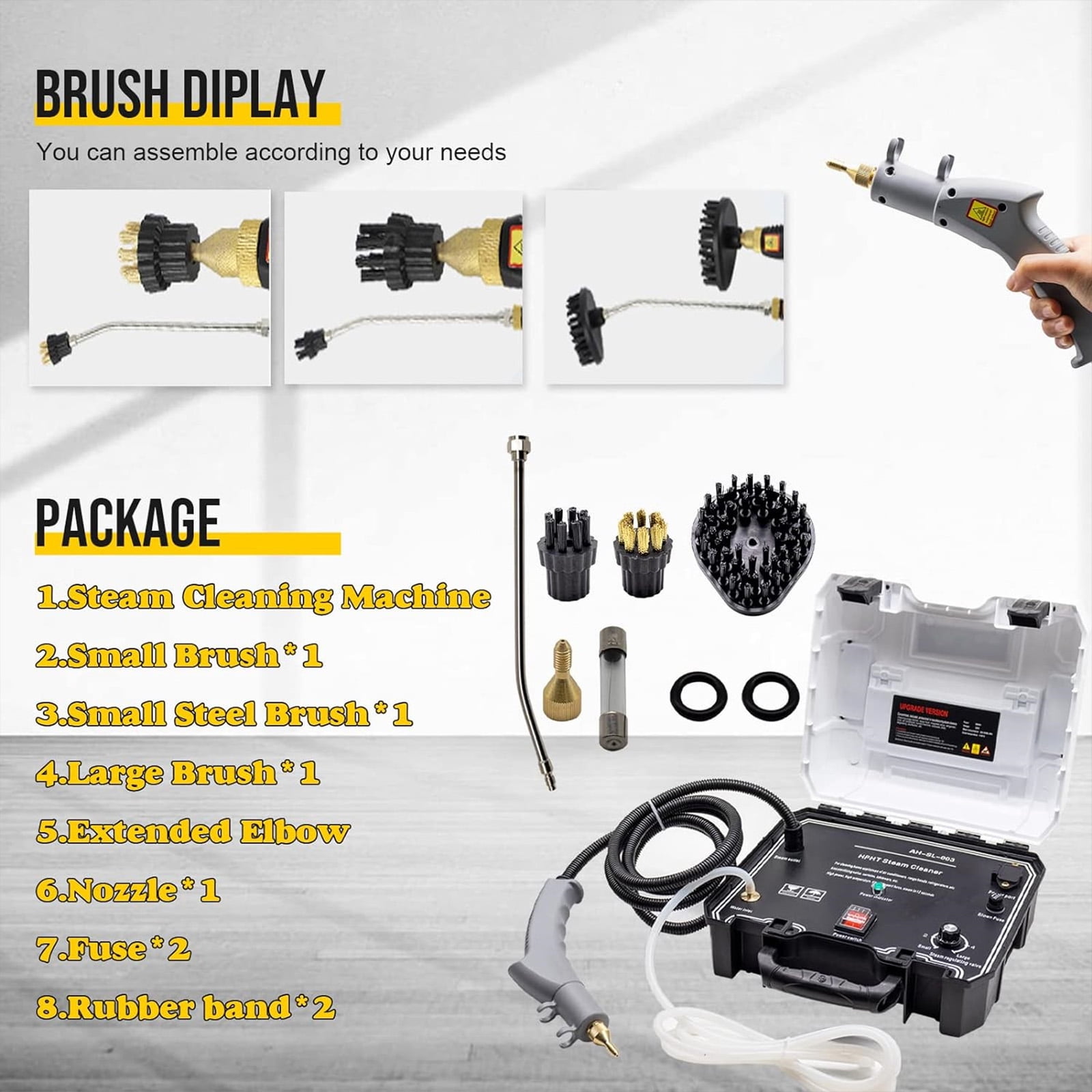 Car Steamer for Auto Detailing High Pressure Handheld Steam Cleaner