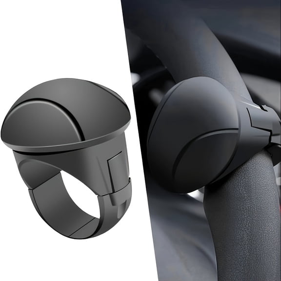 Car Steering Wheel Booster Ball 360 Degree Rotation Steering Wheel Knob Steering Wheel Spinner Accessories for Cars Trucks SUVs (Black)