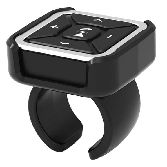 Car Steering Wheel Control Bluetooth Wireless for Radio MP3 DVD Player Phones Hands Free Call Bike,1set x mobile phone Bluetooth 5.0 remote control,Black