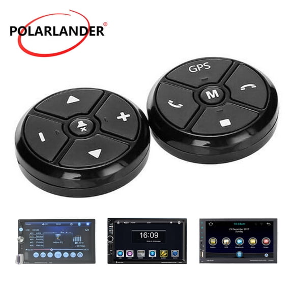 Car Steering Wheel Control Key For Stereo Player Music Wireless DVD GPS Navigation Buttons Black Radio Remote Control Universal