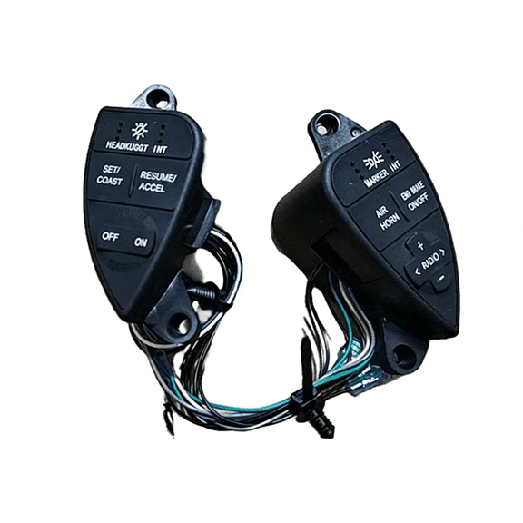 Car Steering Wheel Control Switch Buttons, Fit For International Prostar 2007-2016,cruise Control Kit Replace 901-5101 2611199C91-black-one piece