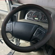 Car Steering Wheel Cover 14" 15" 16" 17" 18" 19" Van Trailer Semi Truck Golf Cart Steering Wheel PU Leather Grip Cover