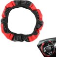 thumbnail image 1 of Car Steering Wheel Cover, 15 Inch Carbon Fiber Leather Full Surround Steering Wheel Protector, Anti-Slip Breathable Elastic Wheel Cover, Universal Car Interior Accessories for Most Vehicles, Red, 1 of 8