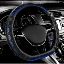 D-Shaped 15 Inch Car Steering Wheel Cover with 3D Honeycomb Comfy Grip, Breathable Anti-Slip Steering Wheel Cover Standard Size