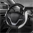 thumbnail image 1 of Car Steering Wheel Cover 15 inch Leather Breathable Non-Slip Wrap Universal Fit for SUV Truck Van Gray, 1 of 5