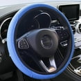 thumbnail image 1 of Car Steering Wheel Cover, 15 inch Microfibe Leather Soft, Anti-Slip, Breathable Comfort, Universal Size Elastic Car Accessory for Most Cars (Blue), 1 of 8