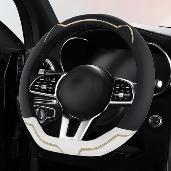 Car Steering Wheel Cover, Anti-Slip Cover, Thin Sports Design, Wear-Proof, Lightweight, Four-Season Use, Universal Fit 36-40cm, Steering Wheel Protector