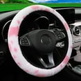 thumbnail image 1 of Car Steering Wheel Cover Cow Pattern Plush Stretch Steering Wheel Cover, 1 of 4
