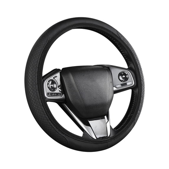 Car Steering Wheel Cover, Elastic Leather Grip Protector, Non Slip Breathable Steering Wheel Wrap, Comfortable Driving Control Accessory, Universal Fit Car Steering Wheel Cover
