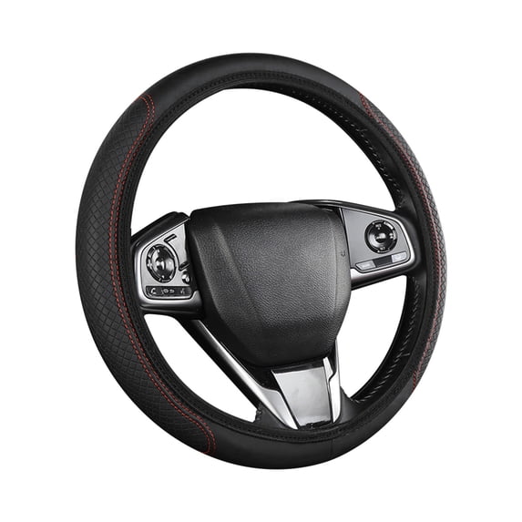 Car Steering Wheel Cover, Elastic Leather Grip Protector, Non Slip Breathable Steering Wheel Wrap, Comfortable Driving Control Accessory, Universal Fit Car Steering Wheel Cover