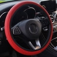 thumbnail image 1 of Car Steering Wheel Cover Fiber Leather Wear-resistant Anti-slip Elastic Band Handle Cover Accessories, 1 of 8