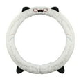 thumbnail image 1 of Car Steering Wheel Cover, Fluffy Soft Plush Cute Steering Wheel Protector with Ears and Expression, for Car,SUV, Elastic & Anti-Slip (White), 1 of 5