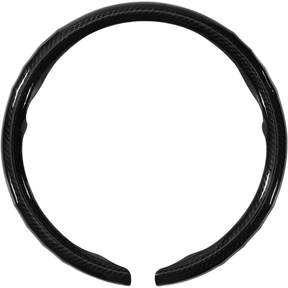 Car Steering Wheel Cover for Mercedes-Benz Carbon Fiber Pattern Protective Sleeve Black Card Sleeve Wrapped Anti-Slip Design Compatible with 15-inch Wheels Decorative Modification Unisex Accessories