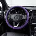 thumbnail image 1 of Car Steering Wheel Cover, Microfiber Leather 14.5-15 Inch Anti-Slip Breathable Auto Steering Wheel Covers for Men Women, 1 of 4