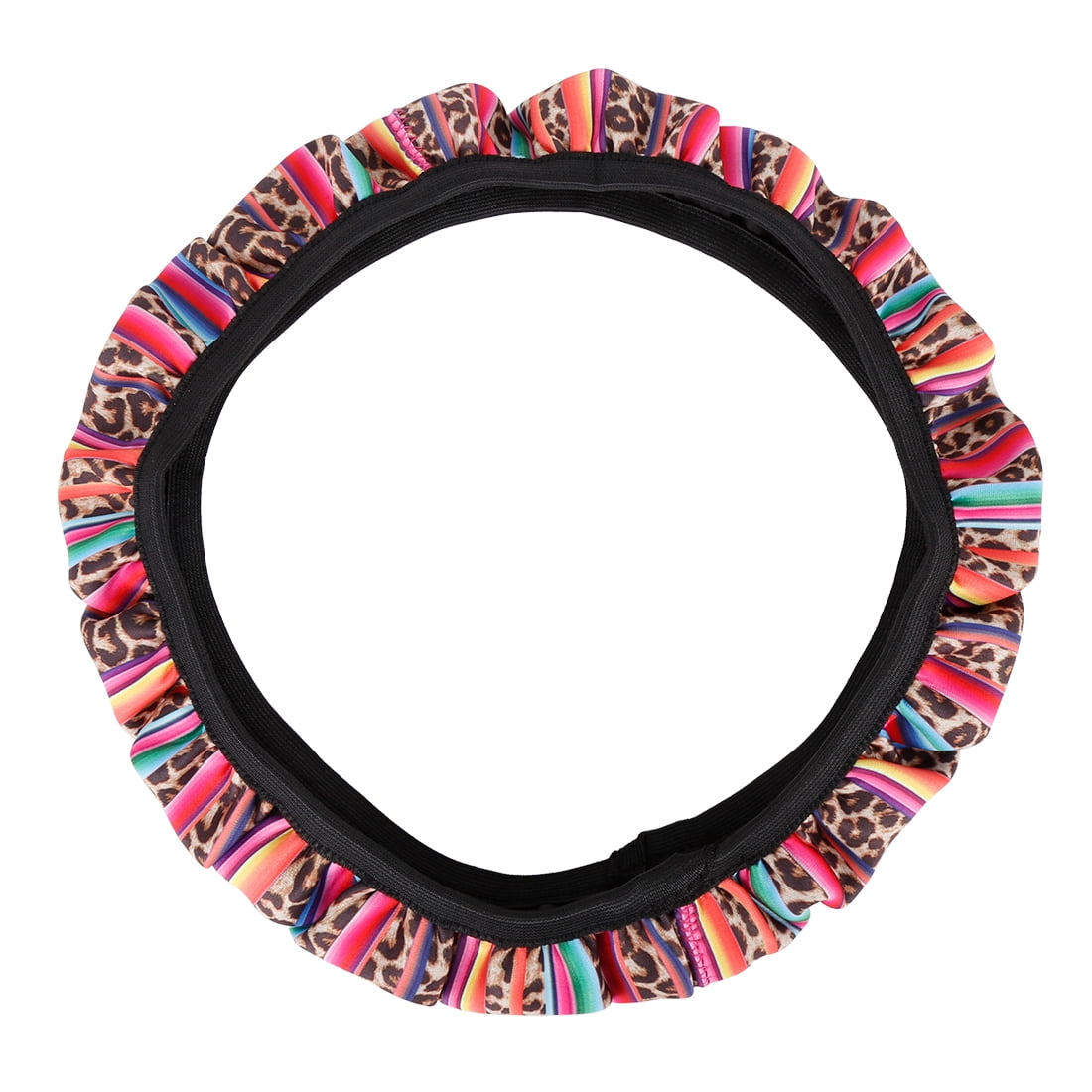 Unique Bargains Car Steering Wheel Cover Protector Non-Slip Leopard Pattern