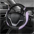 thumbnail image 1 of Car Steering Wheel Cover Purple 15 inch Leather Breathable Non-Slip Universal Fit for SUV Truck Van, 1 of 5