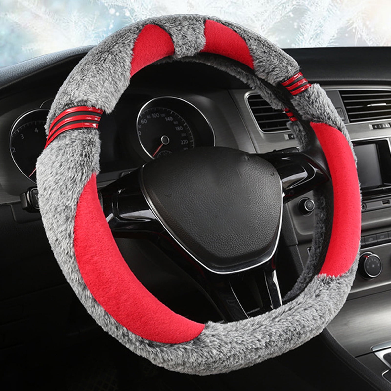 Car Steering Wheel Cover, Soft Plush for Winter Warm, Cute Steering
